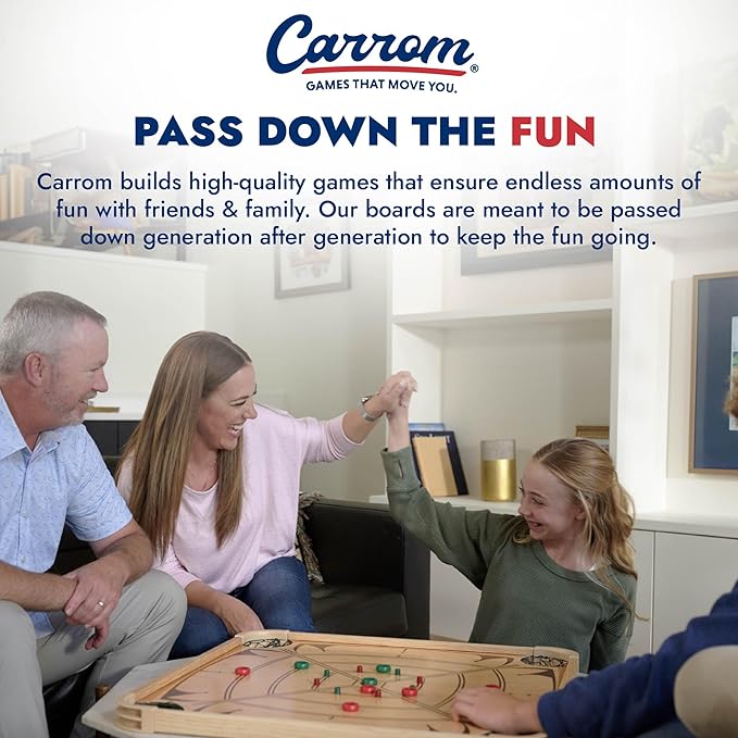 Carrom Board Game Set — Large Board Games for Adults &amp Children — Over 85 Board Games for Family Game Night — All in One Board Game Set
