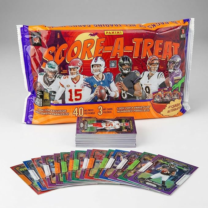 Panini Halloween 2025 Score-A-Treat Football Trading Cards – NFL Cards – NFL Trading Cards – 2025 Football Card Packs – NFL 2025 Football Cards – Football Packs