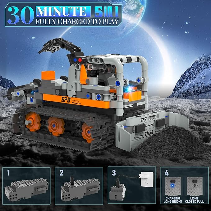 5in1 STEM Robot Building Kit for Kids 6-14+ APP &amp Remote Control STEM Robot Dinosaur Car Building Toys for Kid Science Learning 688 Pcs DIY Building Blocks Set Boys Girls Birthday Xmas Gifts Id