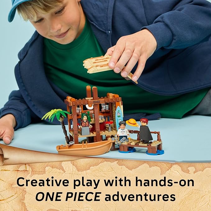 LEGO ONE Piece Windmill Village Hut Building Blocks - Pretend Play Building Toy for Boys &amp Girls Ages 8+ - Toy Figures &amp Playset for Anime Fans - Gift Idea for Birthdays - 75636
