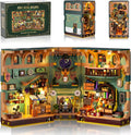 Magic Potion Booknook Building Set with Light DIY Bookend Building Block Kit for Home Decor Bookshelf 990 PCS Miniature Book Nook House Building Brick Model for Adults Kids Boys Girls Age 8+