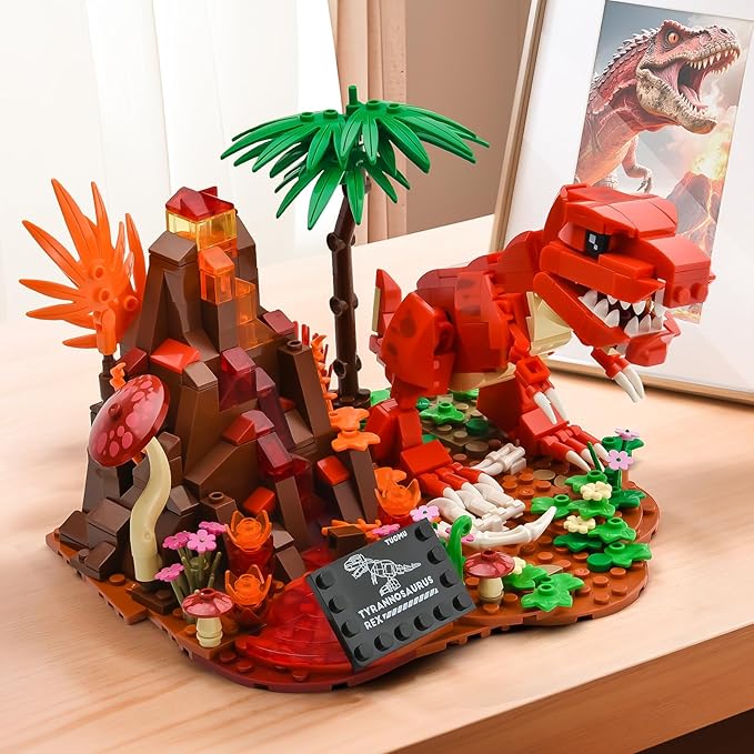 BNG Dinosaur Building Set for AdultsTyrannosaurus Rex Plant Collection ToysJurassic Animal Desktop DecorationIdea Gift for Teen Boys 14+(559PCS)