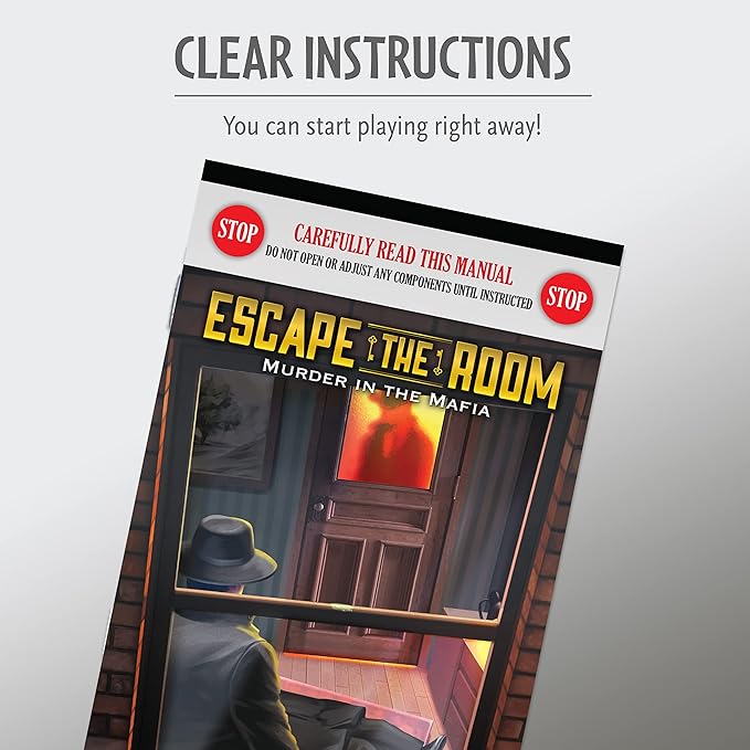 ThinkFun Escape The Room: Murder in The Mafia - Engaging Brain Teaser Game | for Age 13 and Up | Ideal for Teens and Adults | Perfect Addition to Game Nights