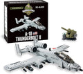 General Jim's A-10 Thunderbolt II Warthog Fighter Jet Building Blocks Set 931 Pieces Cold War Attack Aircraft Model Plane with Opening Cockpit Retractable Landing Gear Artillery Station | GJ-AA10
