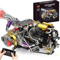 V8 Engine Model Kit that Works 1394 PCS Advanced Collectible Engine Building Block Sets with Lights &amp Spray Exhibited Gift to Adults/Boys 8-14/Home Office Decor