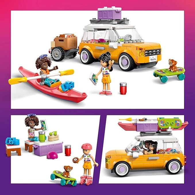 Lego 42659 Friends Driving Travel Toy Birthday Gift Blocks Education Girls Boys Children 6 7 8 9 Vehicle Car Mini Car Pretend Play Pretend Play