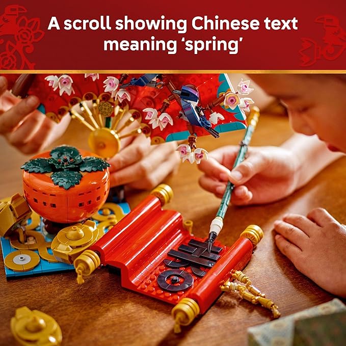 LEGO Spring Festival Good Fortune - Learning and Educational Building Toy - Chinese Festival Toy for Kids Boys and Girls Ages 9+ - Cultural Gift for Display and Decor - 80117