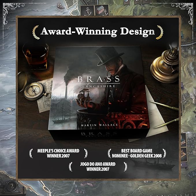Brass: Lancashire - an Economic Strategy Game for 2-4 Players | Top 20 Board Game on Board Game Geek | Ages 14+ | Plays in 60-120 Minutes
