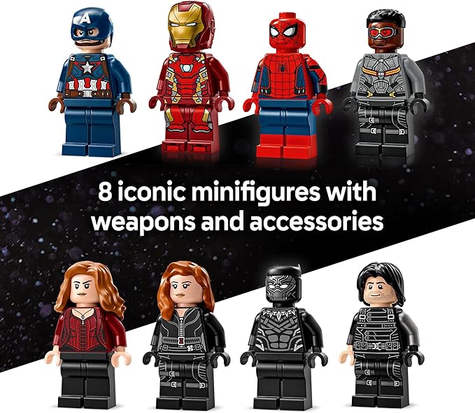 LEGO Marvel Captain America Civil War Action Battle Building Toy Set - Marvel Superhero Toy for Kids Boys and Girls Ages 10+ - with 8 Minifigures and Giant Ant Man - Gift Idea for Birthday - 76314