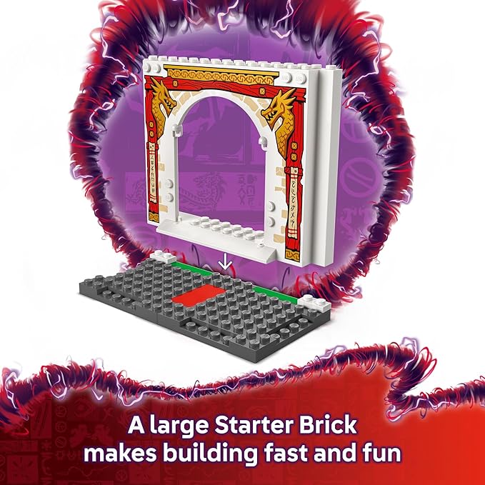 LEGO NINJAGO Ninja Spinjitzu Temple Building Toy Playset - Pretend Play Preschool Ninja Toy for Kids Boys and Girls Ages 4+ - with 4 Minifigures - Gift Idea for Birthdays - 71831