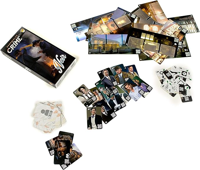 Chronicles of Crime Noir Board Game EXPANSION - Dive into a Noir Detective Adventure! Cooperative Mystery Game for Kids and Adults Ages 14+ 1-4 Players 60-90 Min Playtime Made by Lucky Duck Games