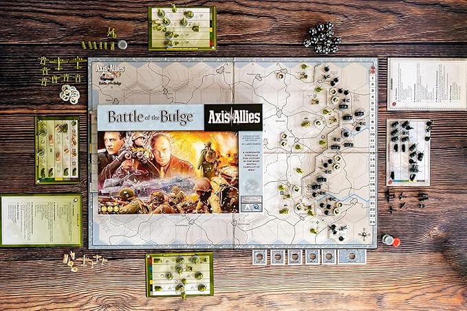 Renegade Game Studios Axis &amp Allies Battle of the Bulge WWII Strategy Board Game 2 Player Miniatures Wargame Ages 14+ 3-4 Hours