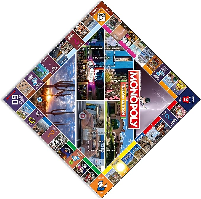 Monopoly Board Game Tucson Edition: 2-6 Players Family Board Games for Kids and Adults Board Games for Kids 8 and up for Kids and Adults Ideal for Game Night
