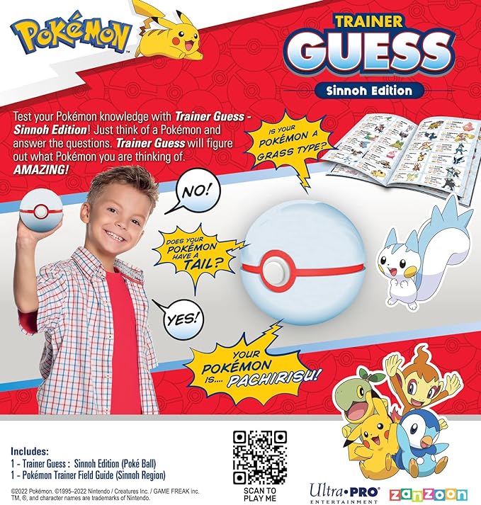 Ultra Pro Pokémon Trainer Guess Sinnoh Toy - Guess That Pokémon! Fun for Board Game &amp TCG Fans - Magic The Gathering Card Binder - Challenge Friends &amp Family!