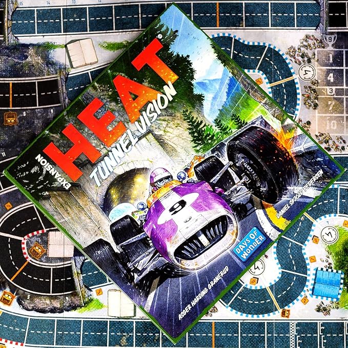 Asmodee Heat: Tunnel Vision Board Game Expansion - New Tracks Championship Season &amp Front Wing Module Racing Strategy Game for Kids &amp Adults Ages 10+ 1-7 Players 60 Min Playtime