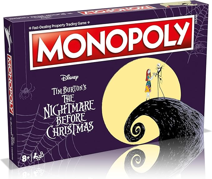Winning moves nightmare before Christmas monopoly advances to the grave from scratch spiral hill Dr. Finkelstein's lab Jack's tower and change your way to success it's a great
