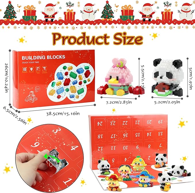 Mini Building Block Sets Animal 24 PackEaster Egg Fillers for Kids Party Favors for Kids Building Set for Goodie Bag Fillers Classroom Prizes Ages 6+ (Panda and Duck)