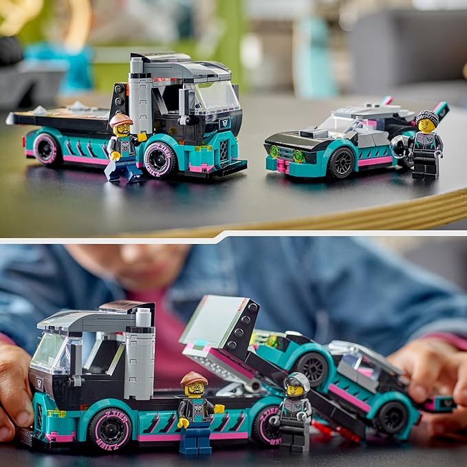 LEGO 60406 City Autotransporter mit Rennwagen 2 Minifiguren Laderampe