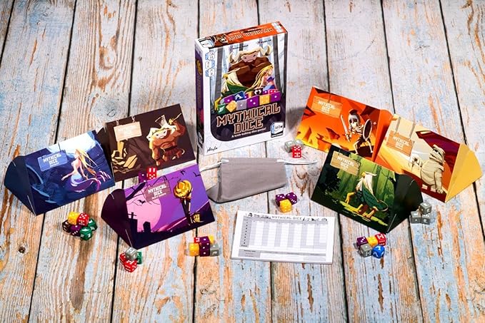 IELLO: Mino Dice - Family Bidding Board Game Trick-Taking Dice &amp Card Game Become Champion of The Labyrinth Fantasy Ages 8+ 3-6 Players 30 Min