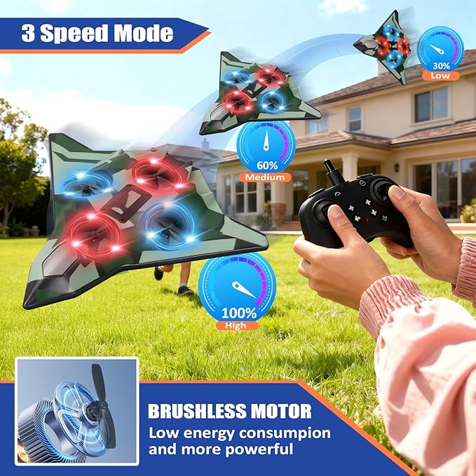Foam Remote Control Airplane for Kids &amp Adults | Durable and Easy to Fly with Stable Flight Perfect and Birthday Parties Flying Foam Air Plane Toy Great for Beginner