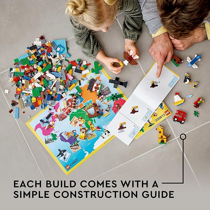LEGO Classic Around The World 11015 Building Toy Set for Preschool Kids Boys and Girls Ages 4+ (950 Pieces)