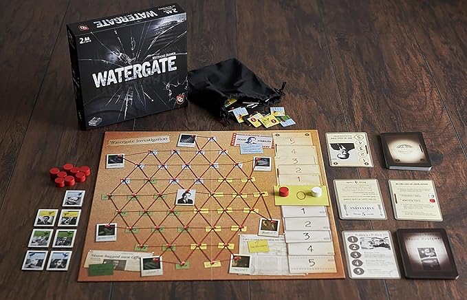 Capstone Games Watergate – 2 Player Strategy Board Game for Adults Historical Tabletop Game 30–60 Min Playtime Ages 12+ Competitive and Tactical Gameplay for Couples &amp Family Fun