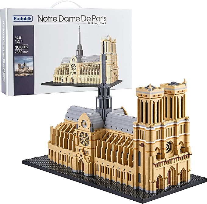 Architecture Series Mini Bricks for Adults and TeensFrance Notre Dame de Paris Mini Building Blocks SetMicro Blocks Set7380 PCSLandmark Model
