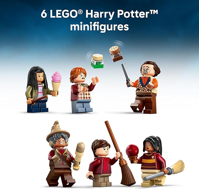 LEGO Harry Potter Quality Quidditch Supplies &amp Ice Cream Parlour - Kids Toy - Diagon Alley Building Set for Boys and Girls 8+ - Harry Potter Collectible - Gift Idea for Birthdays - 76452