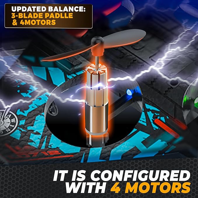 BEZGAR Drones for Kids | 2.4GHZ RC Plane Remote Control Airplane RC Helicopter 360° Flip Fighter Jet Toy with Colorful LED Navigation Light Blue