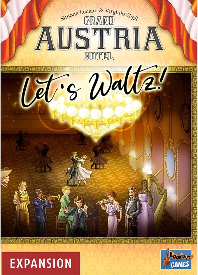 Grand Austria Hotel Let's Waltz Board Game Expansion - Dance Your Way to Victory! Action Drafting Strategy Game for Kids &amp Adults Ages 12+ 2-4 Players 90-120 Minute Playtime Made by Lookout Ga