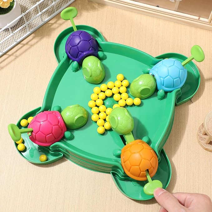 Turtle Board Game: Hungry Board Game for Kids - Table Bean Chessboard Pre-School Early Educational Toys for 4-2 Players Ages 2+