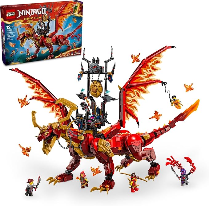 LEGO NINJAGO Source Dragon of Motion Adventure Toy for Kids Ninja Playset for Independent Play with 6 Minifigures Birthday Gift for Boys and Girls Ages 12 and Up 71822