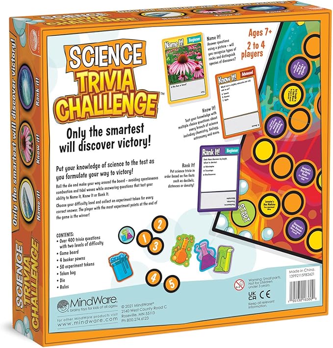 MindWare Science Trivia Challenge Game – Educational &amp Fun Game for Families &amp Kids Ages 7 &amp Up