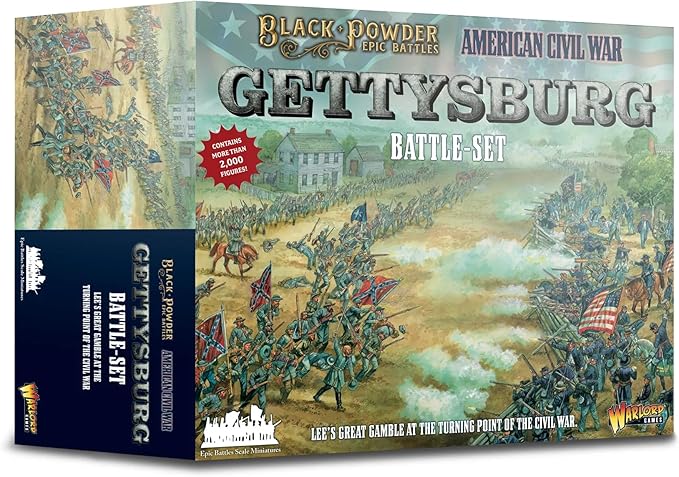 Black Powder Epic Battles American Civil War Battle of Gettysburg Set Military Table Top Wargaming Plastic Model Kit 312004003