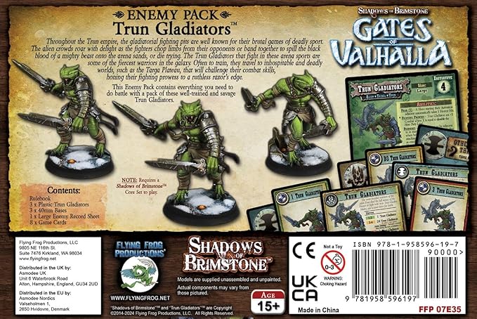 Shadows of Brimstone Gates of Valhalla Trun Gladiators Enemy Pack Expansion Set with 3 Minis