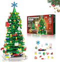 2025 Christmas Tree Building Blocks Kit Christmas Tree Toy Bricks Creative Home Decor Building Toys for 14+ Year Old Boys/Girls 869Pcs Deep Green