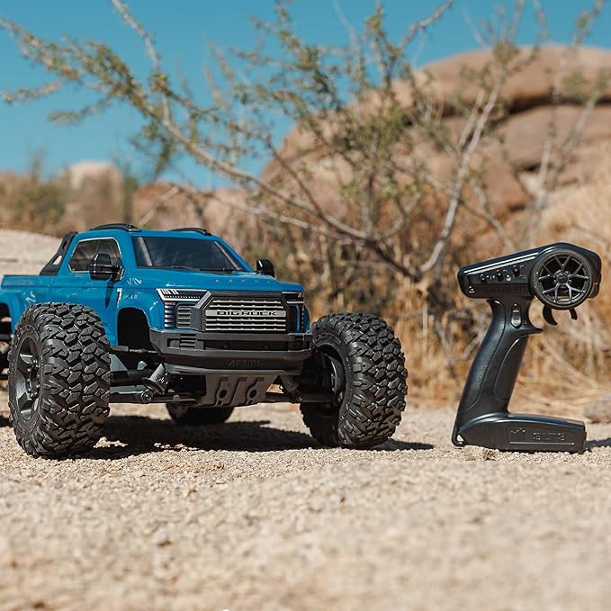 ARRMA RC Truck 1/10 Big Rock 4X4 223S BLX BRUSHLESS Street Truck RTR (Batteries and Charger Not Included) with DSC (Blue) ARA4312V4T3