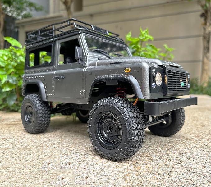 MN99S RC Rock Crawler 4x4 Land Rover RC Crawler 1/12 Scale Remote Control Truck All Terrain Proportional Throttle Steering 280 Motor Upgraded Chassis 2 Batteries Hobby Toy for Adult