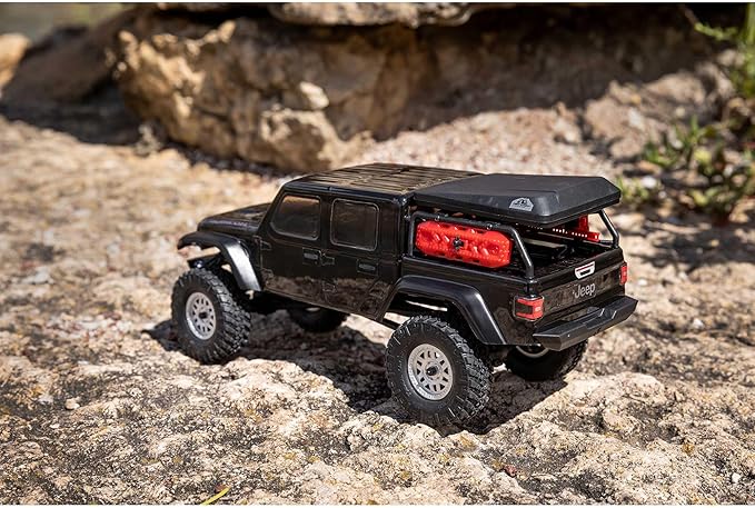 Axial RC Truck SCX24 Jeep Gladiator 4 Wheel Drive Rock Crawler Brushed RTR (Nothing Needed to Complete Ready-to-Run) Black AXI00005V2T5 Remote Control Car RC Car RC Crawler