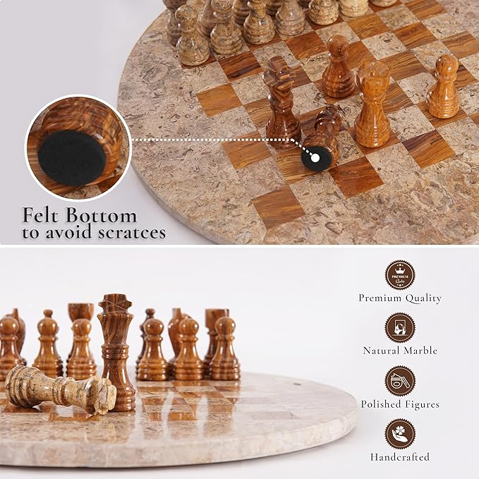 Marble Chess Set for Adults with Complementary Storage Box 15 Coral &amp Red Handmade Chess Board Game with 2 Extra Queens Unique Gift &amp Home Décor
