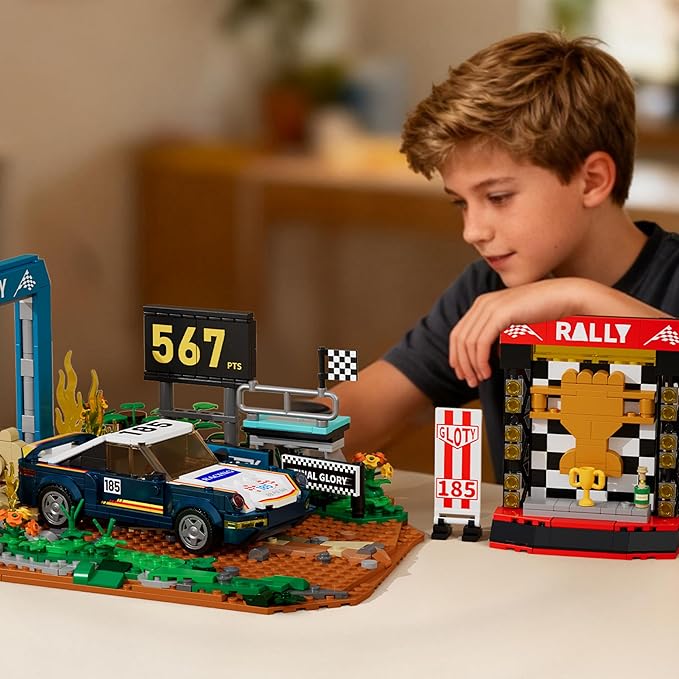 Car Building Set Off-Road Racing Car Buildings Blocks Sets for Adults Kids 8+ Miniature Vehicle Model w/ Forest Scene Modular Cars Building Kit Toys Gift for Birthday HolidaysFinal Glory 1081Pcs