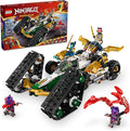 LEGO NINJAGO Ninja Team Combo Vehicle 4 in 1 Ninja Playset for Kids with Glider Off-Road Racer and 2 Motorcycle Toys Birthday Gift for Boys and Girls Ninja Toy with 6 Minifigures 71820