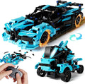 STEM Remote Control Car Building Kit Toys for Kids Age 8-12 with 2in1 STEM Robots Building Set Remote &amp APP Controlled Car/Robot RC Car Toy Set for Boys Girls 466 Pcs (Dark Cyan)
