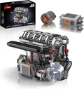 Sosuy Inline-4 (L4) Motorized Building Block Engine Model Kit – Electric Drive Realistic Working Replica STEM Engineering Educational Toy Gift for Kids &amp Adults