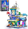 FUNWHOLE Cyberpunk Mansion Lighting Building-Bricks Set - 2524 Pcs Future City Modular Buildings Set Display Idea for Adults and Sci-fi Lovers