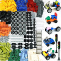BroTex Wheels and Axles Sets with Steering Wheels&amp &ampWindshield&ampTraffic Light Over 400pcs Classic Bricks Pieces and Car Parts Kits Basic Bulk Building Blocks Vehicles with Tires