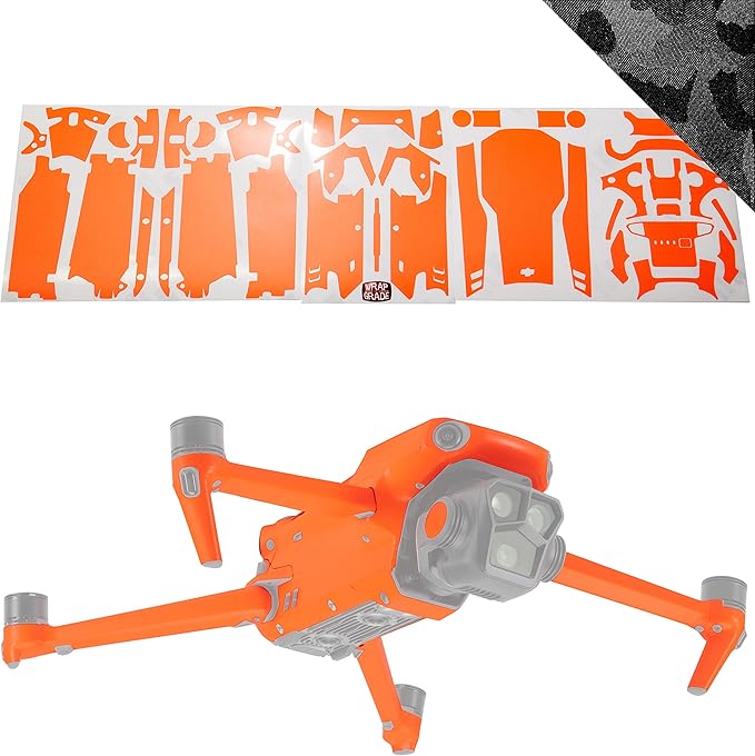 WRAPGRADE Skin Compatible with DJI Mavic 3 Pro (Black Bumpy CAMO)