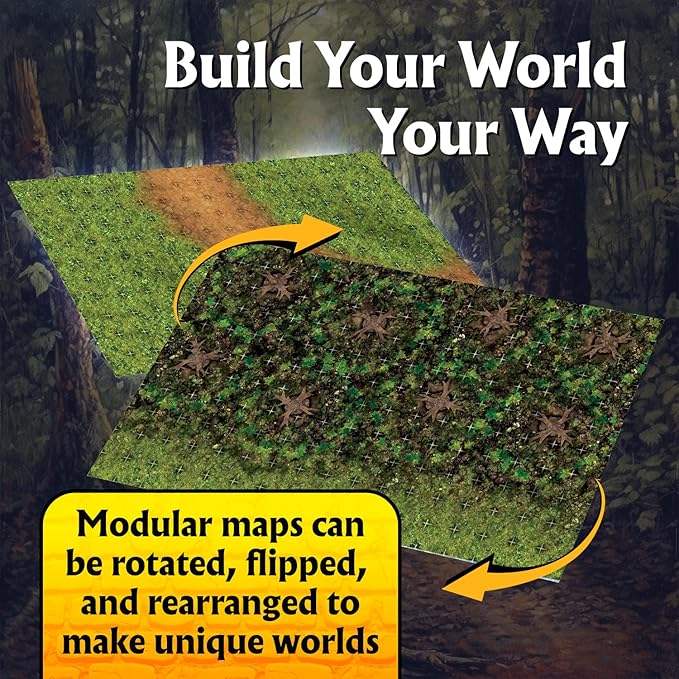 Arcknight The Wild Outdoors Roleplaying Battlemaps 16 Modular RPG Maps in 8 Double-Sided Pages 1 Square Grid Modular &amp Versatile Design for Tabletop Gaming - for Dungeons &amp Dragons Pathfi