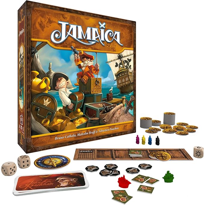 Jamaica Board Game (New Edition) - Family-Friendly Pirate Racing Game Strategy Game for Kids &amp Adults Ages 8+ 2-6 Players 30-60 Minute Playtime Made by Space Cowboys