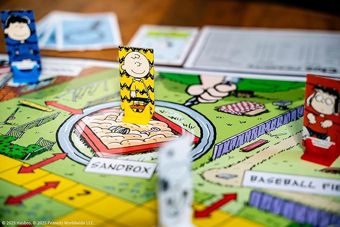 CLUE: Peanuts Board Game Solve The Mystery of Linus's Missing Blanket with Charlie Brown Snoopy &amp Friends Explore Iconic Locations Like Lucy’s Booth &amp Charlie’s House Officially Licensed